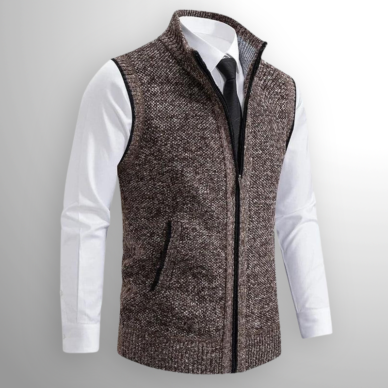 Harrison Ärmellose Strickjacke mit Reißverschluss