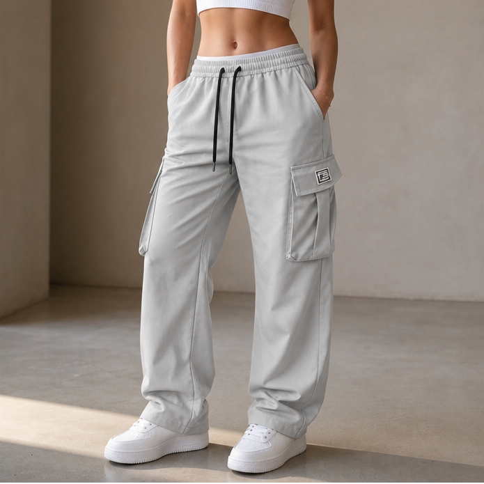Entspannte Cargo-Hose mit geradem Bein
