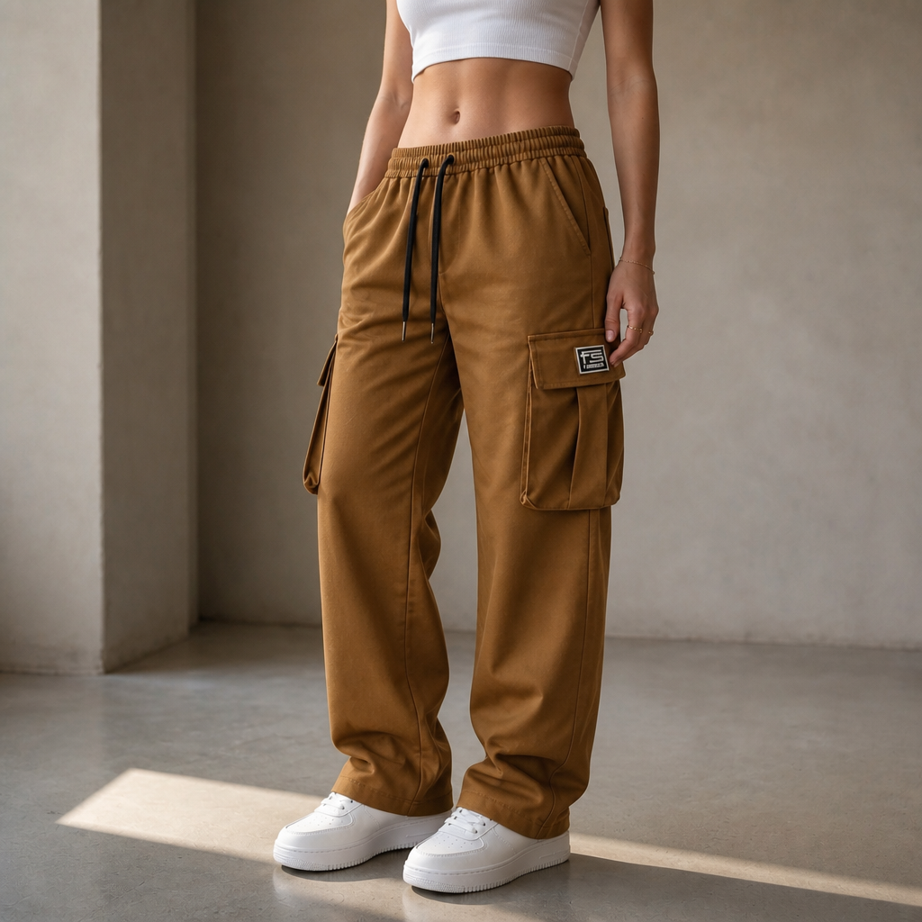Entspannte Cargo-Hose mit geradem Bein