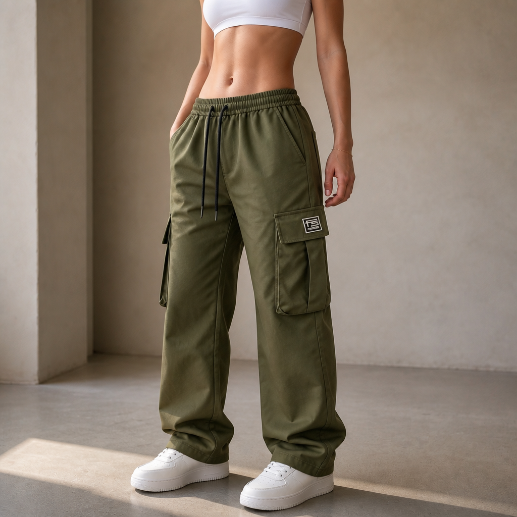 Entspannte Cargo-Hose mit geradem Bein