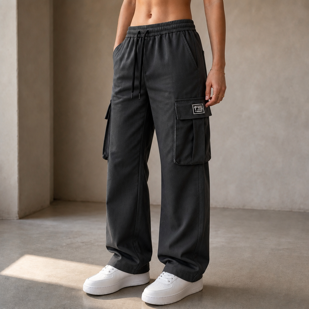 Entspannte Cargo-Hose mit geradem Bein