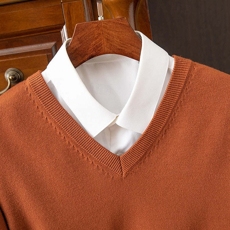 Raffinierter V-Ausschnitt Pullover