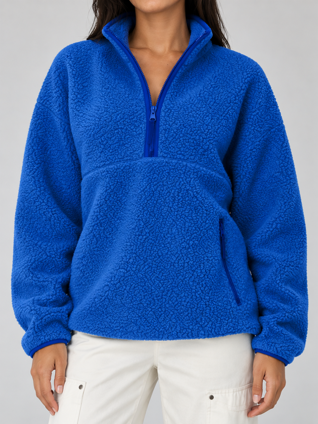 Damen Sherpa Fleece Pullover