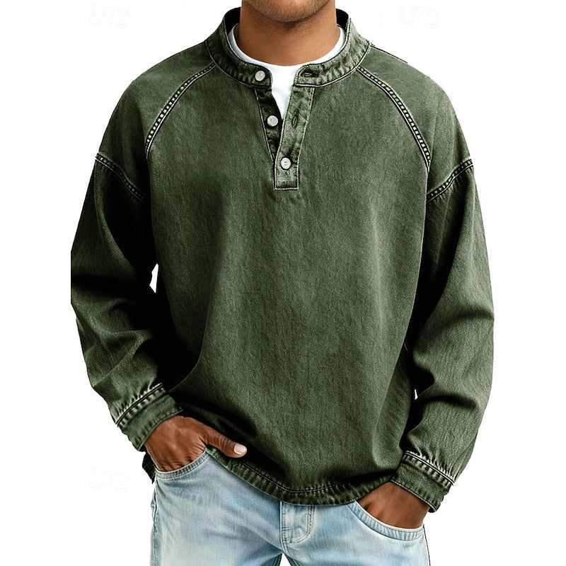 Colby Vintage Washed Henley Shirt