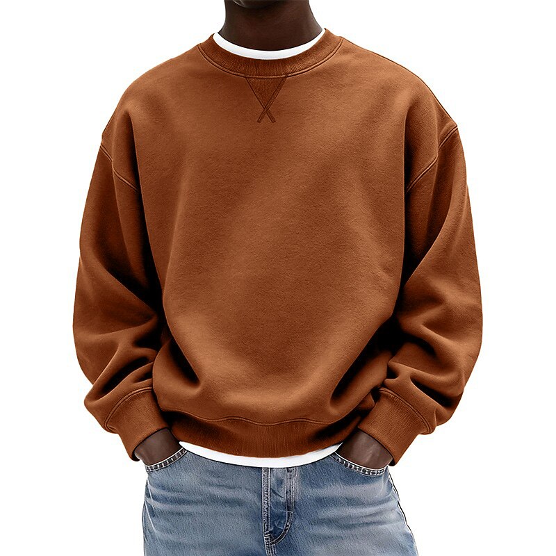 Relaxed Crew Neck Baumwoll-Sweatshirt