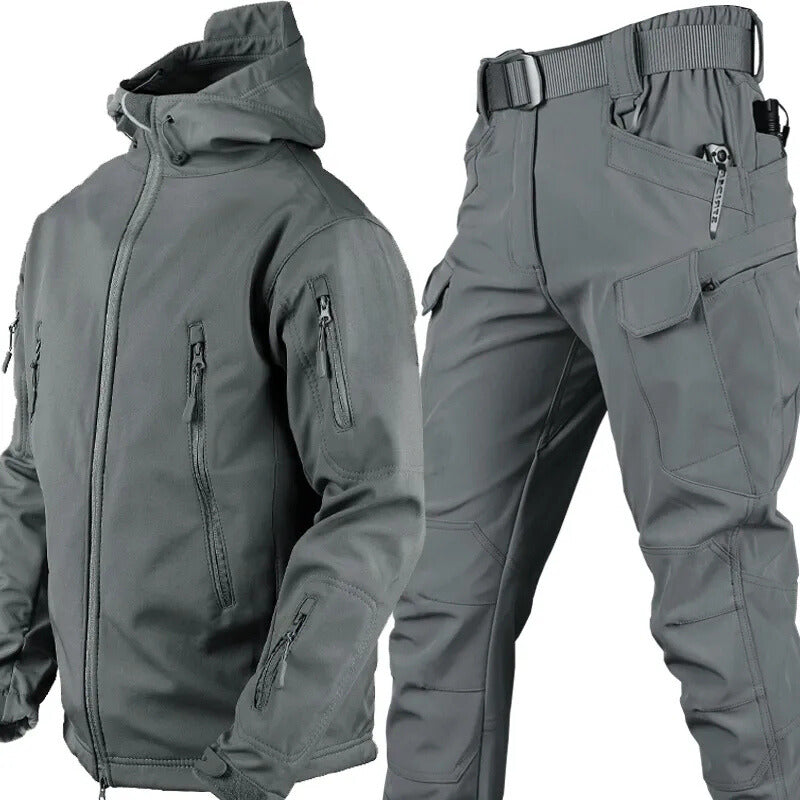 Wasserdichtes, winddichtes Outdoor-Set: Jacke und Hose mit Fleecefutter