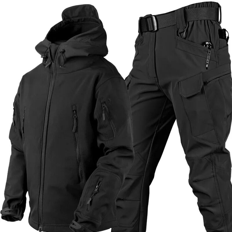 Wasserdichtes, winddichtes Outdoor-Set: Jacke und Hose mit Fleecefutter