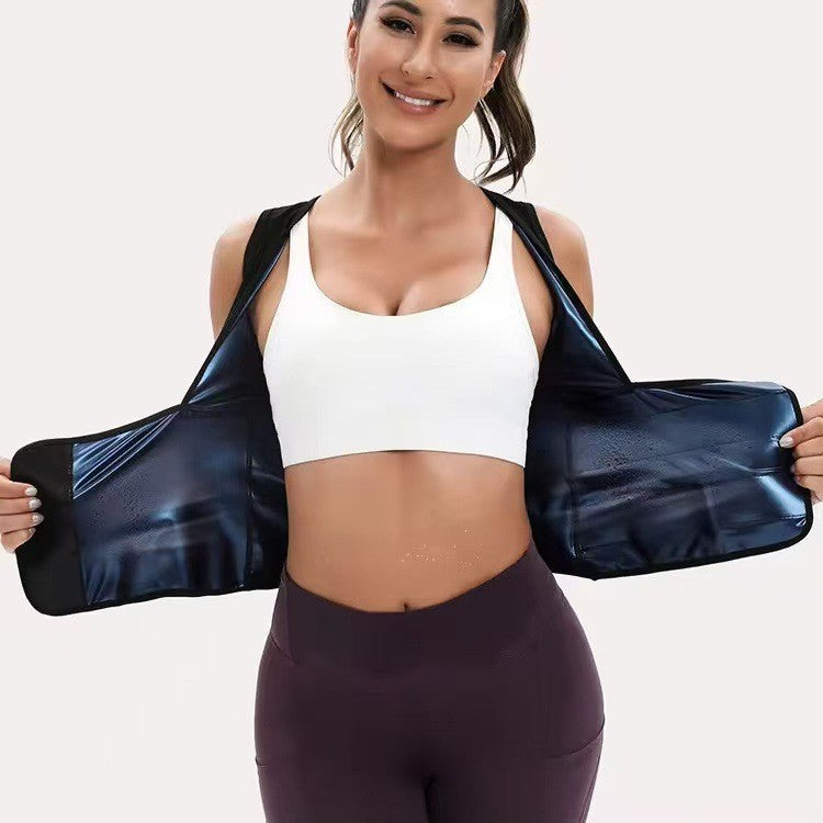 Damen Reißverschluss-Kompressions-Shapewear-Weste - Athletic Active Tops
