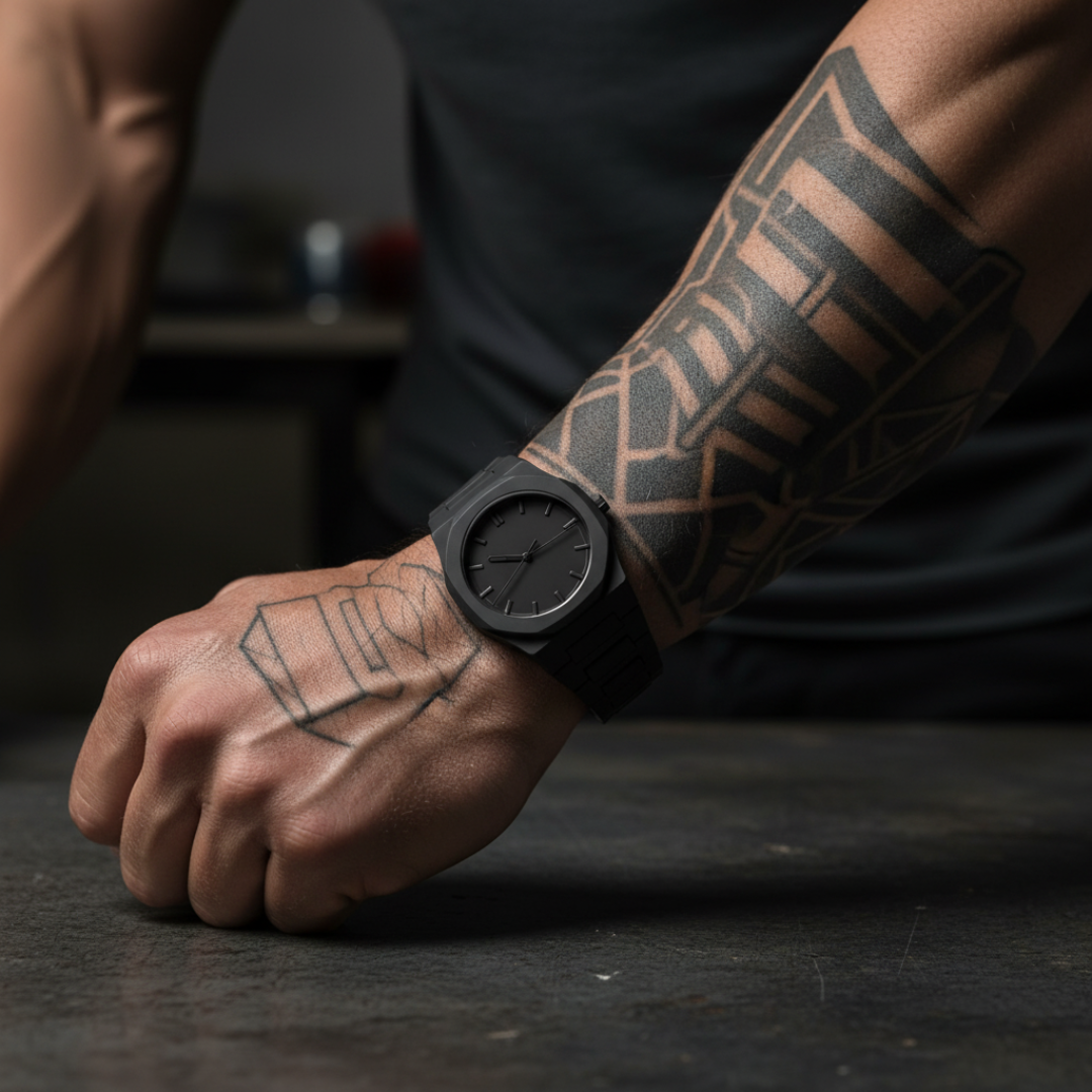 KRONOS Uhr – Polycarbonat-Edition Black