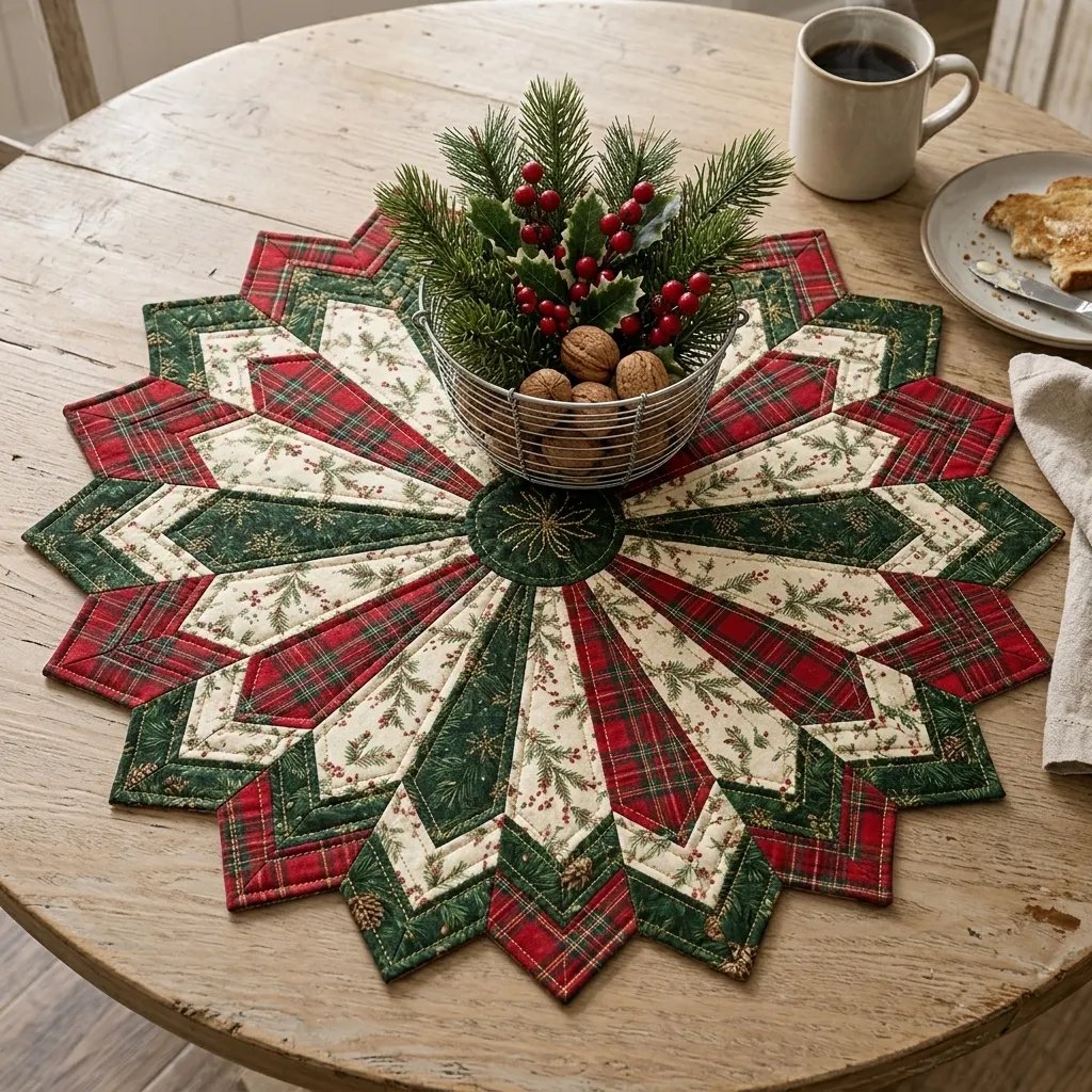 Holiday Star Table Topper Quilting Schablonen-Set