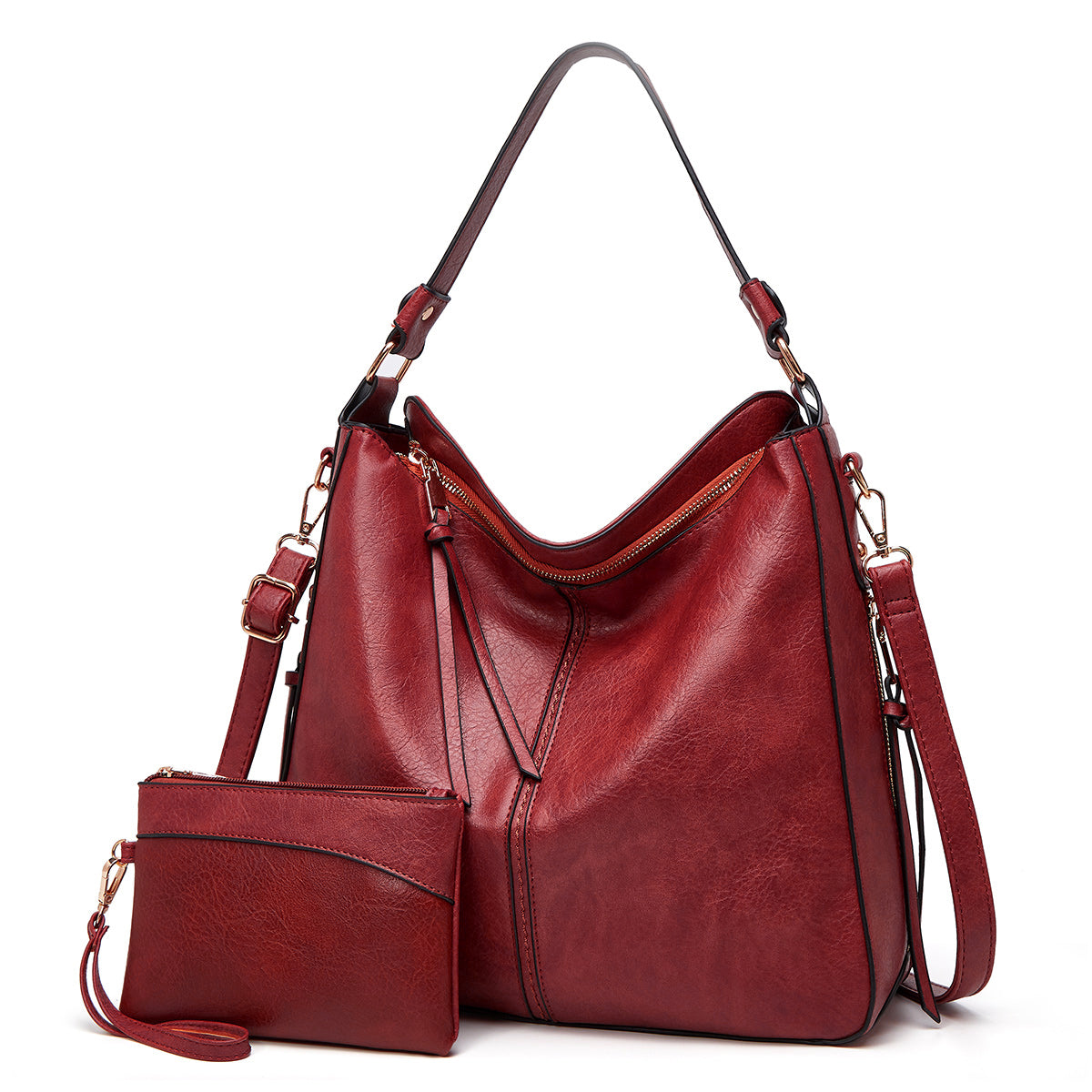 Luxury Leder Hobo Anti-Diebstahl Handtasche