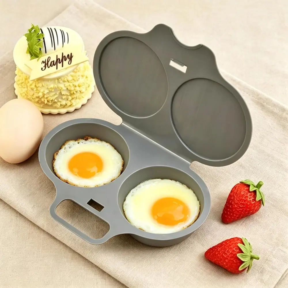 2er-Pack leicht zu reinigender Mikrowellen-Omelette-Maker, multifunktionaler Eierpochierer
