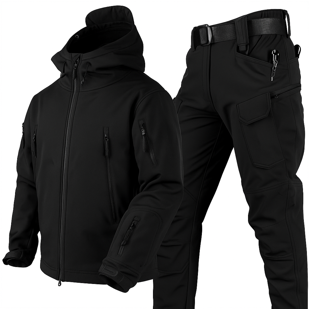 Wasserdichtes, winddichtes Outdoor-Set: Jacke und Hose mit Fleecefutter