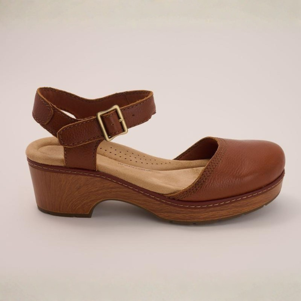 Nora Leder-Plateau-Clogs