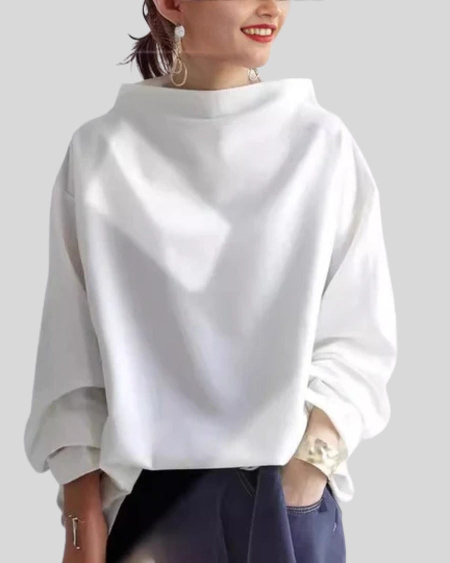 Oversized Sweatshirt mit Stehkragen