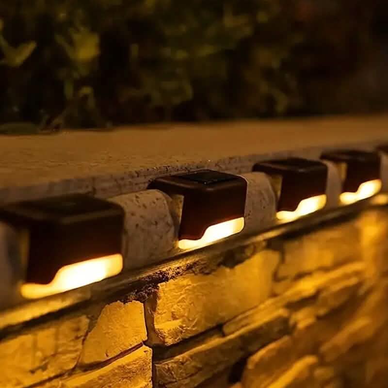 4er-Pack: Solar-Außen-Garten-Deck-Leuchten