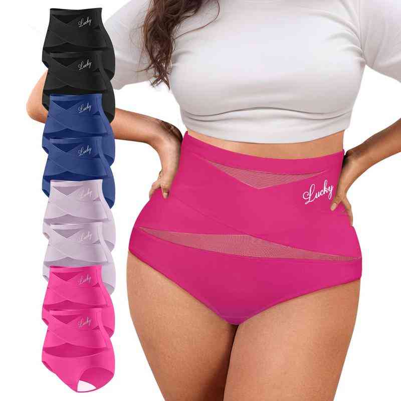 Plus-Size High-Waist Cross Bauch-Kontroll-Slips