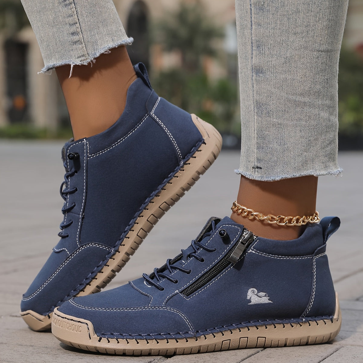 Bequeme Damen-Sneakers mit Schnürung