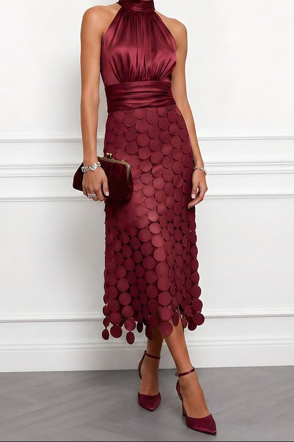 Celine Elegantes Midi-Hochzeitskleid für Herbst