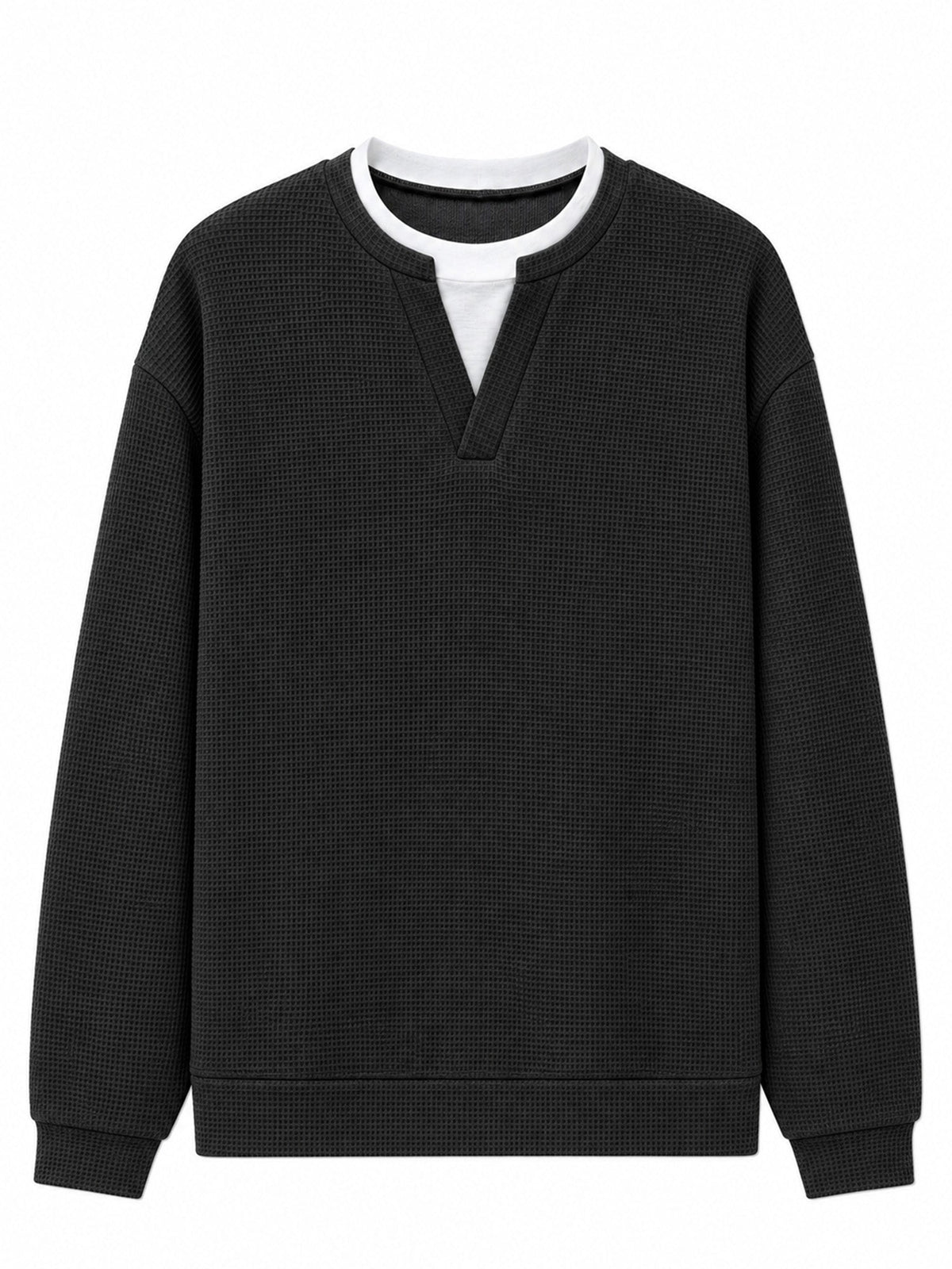 Waffel-Langarmshirt mit Lagenlook