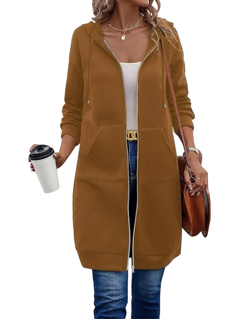 Damen Fleece-Hoodies mit Reißverschluss
