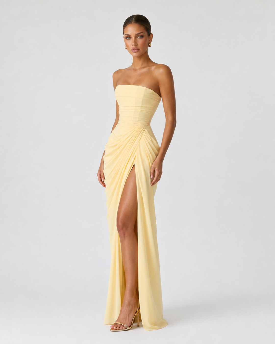 Main Character Drape Abendkleid