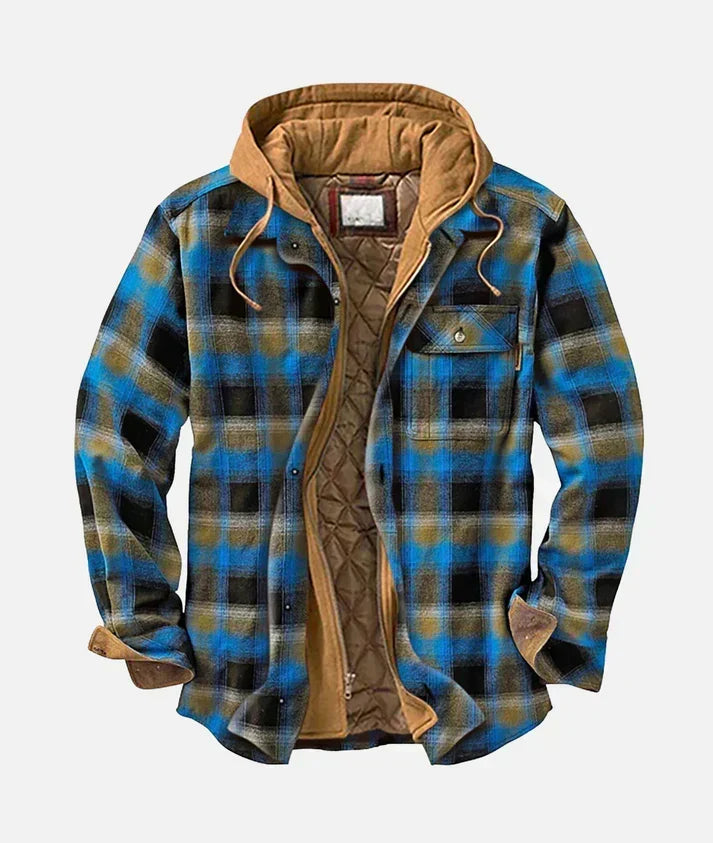 Karierte Patchwork-Jacke