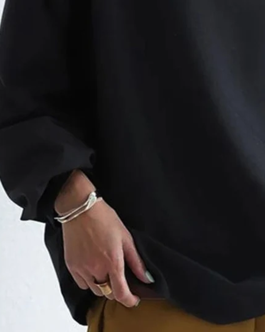 Oversized Sweatshirt mit Stehkragen