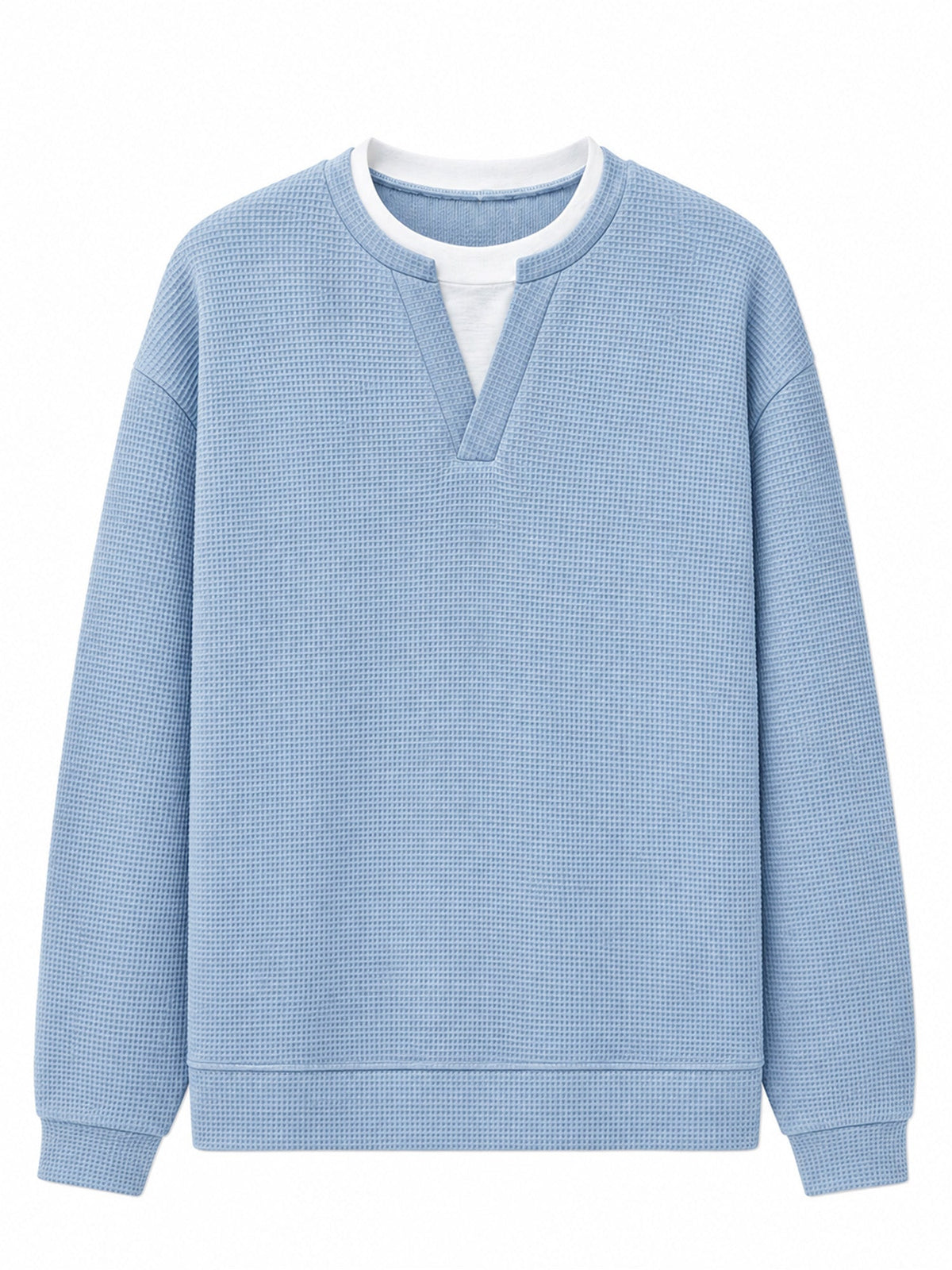 Waffel-Langarmshirt mit Lagenlook