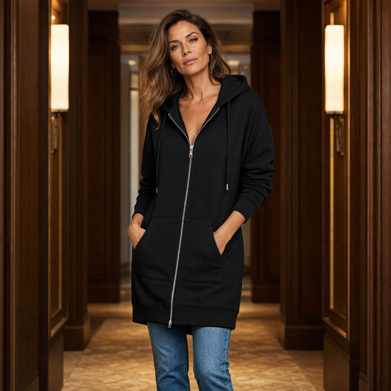 Damen Fleece-Hoodies mit Reißverschluss