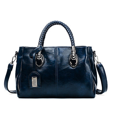 Damenvintage-Handtasche aus echtem Leder · Weich und elegant, kann in der Hand oder an der Schulter getragen werden