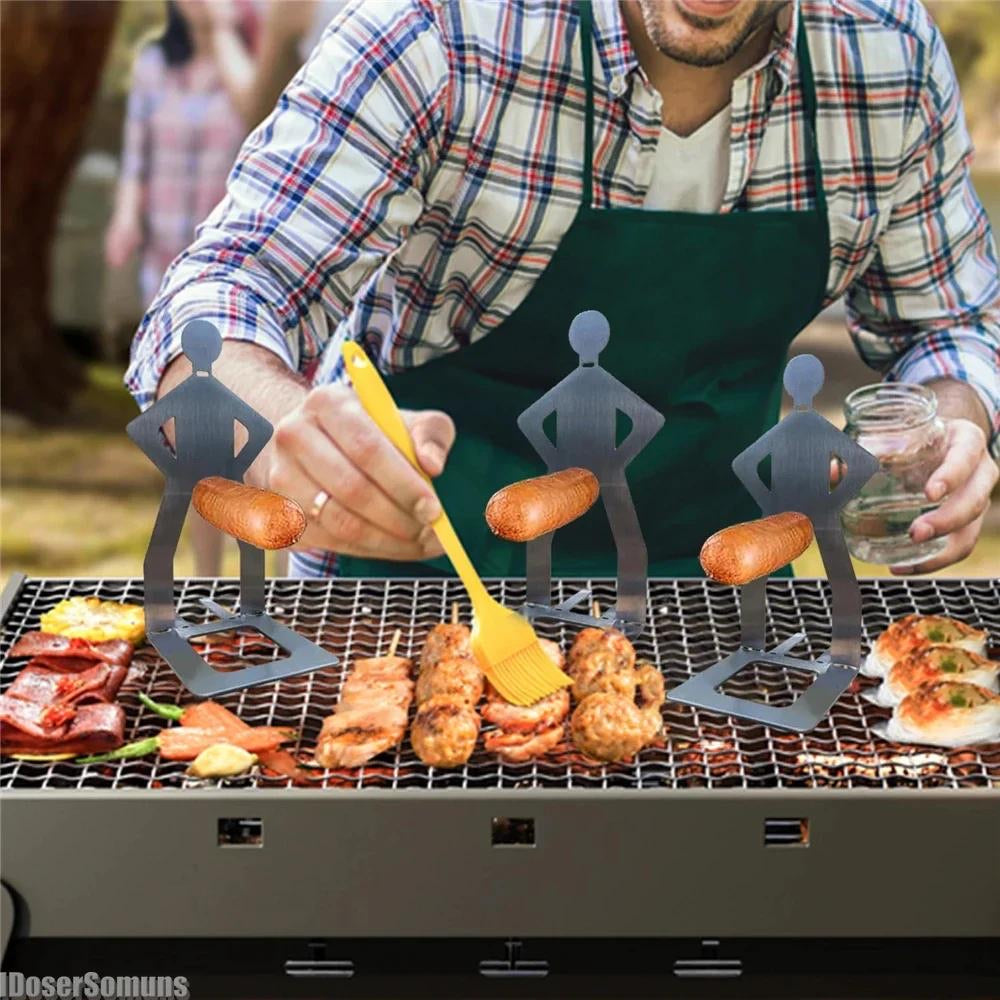 Speiende Kobra Edelstahl BBQ Wursthalter