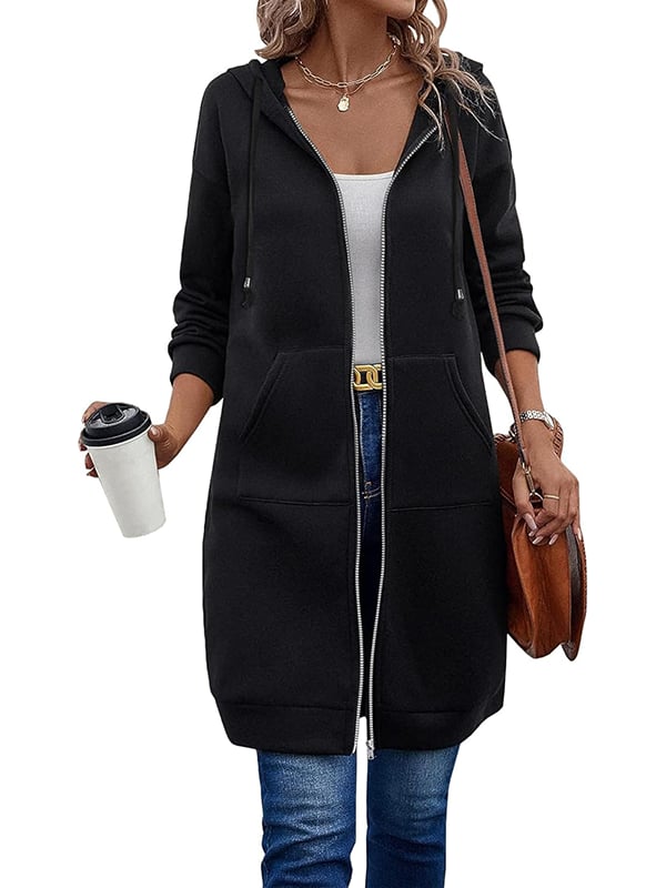 Damen Fleece-Hoodies mit Reißverschluss
