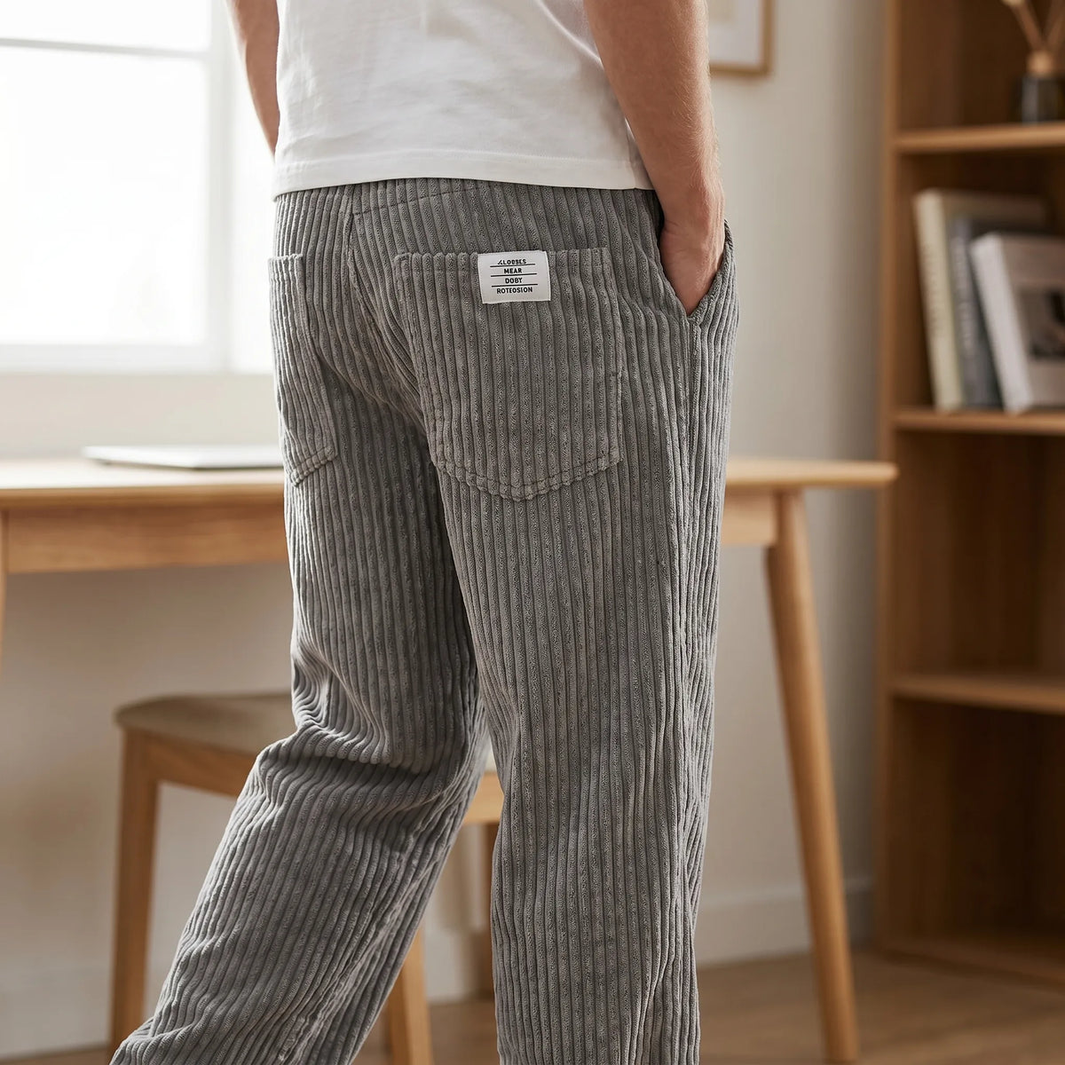 Herren Corduroy-Hose mit elastischem Bund