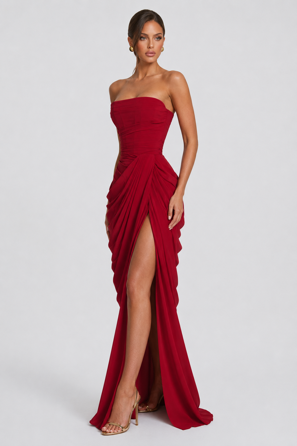 Main Character Drape Abendkleid