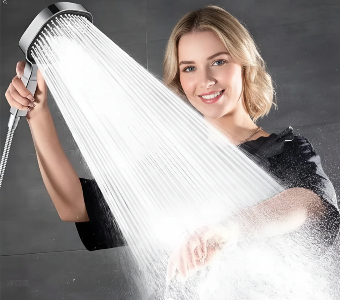 Hochdruck-Duschkopf mit Turbo-Boost-Technologie und Filtration