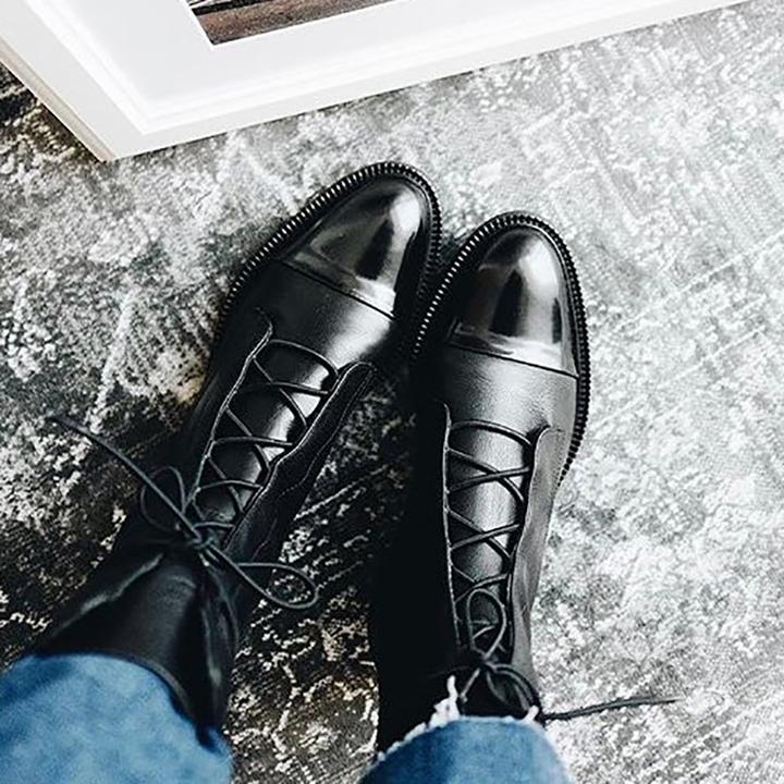 Elegante Schnür-Stiefeletten