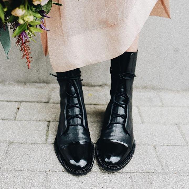 Elegante Schnür-Stiefeletten