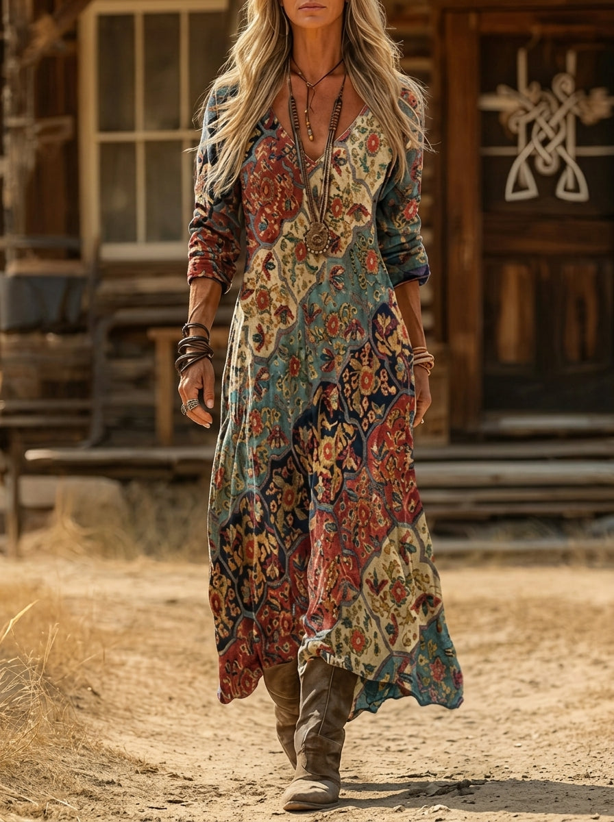 Lidia Fließendes Herbstkleid