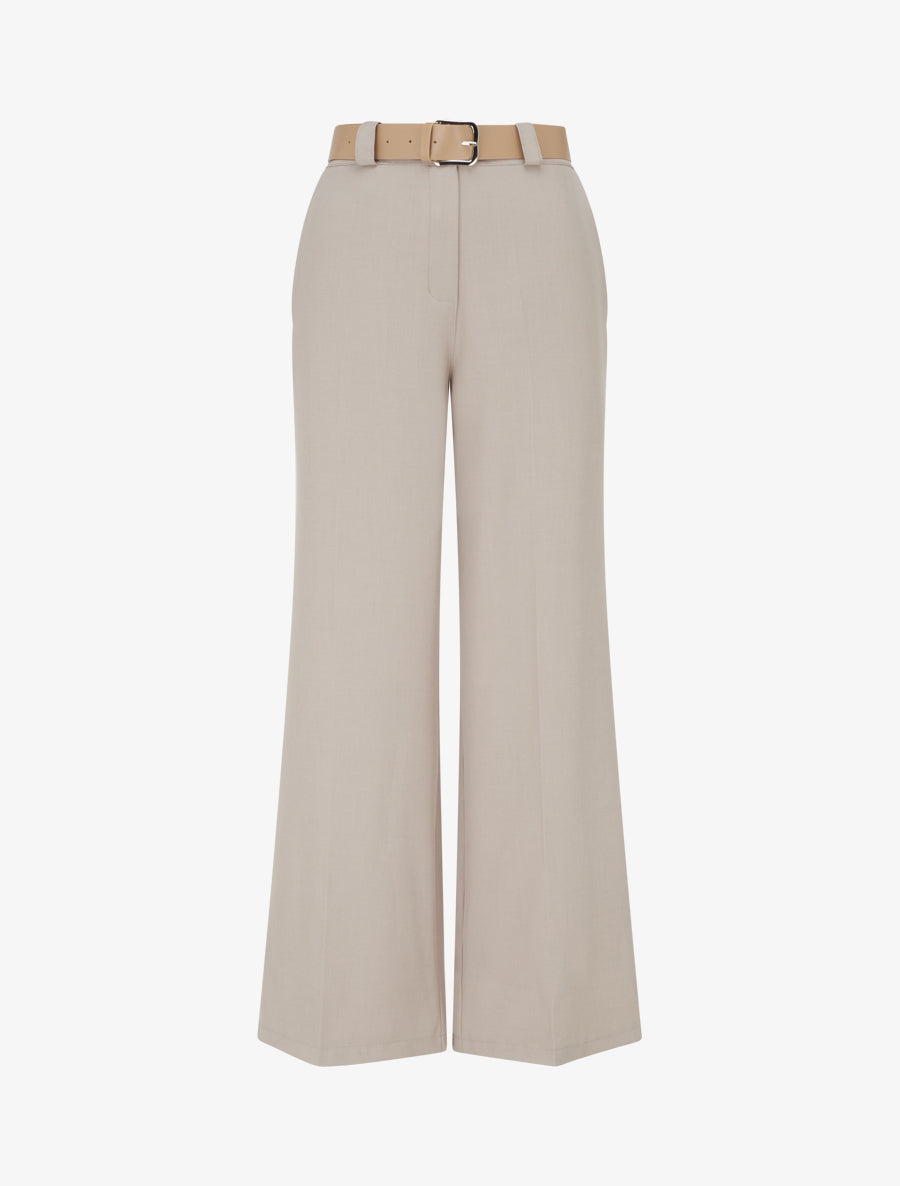 Gerade Hose mit hoher Taille und Gürtel