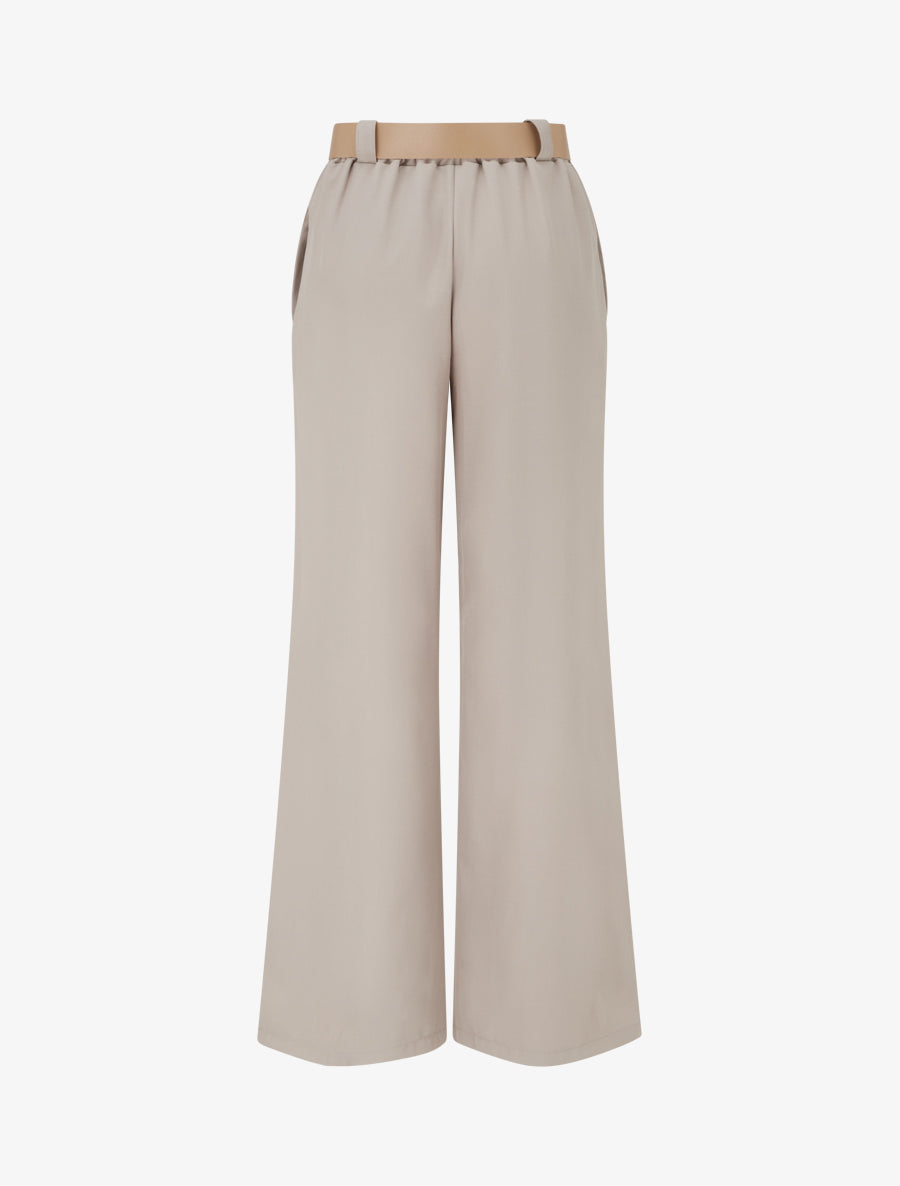 Gerade Hose mit hoher Taille und Gürtel