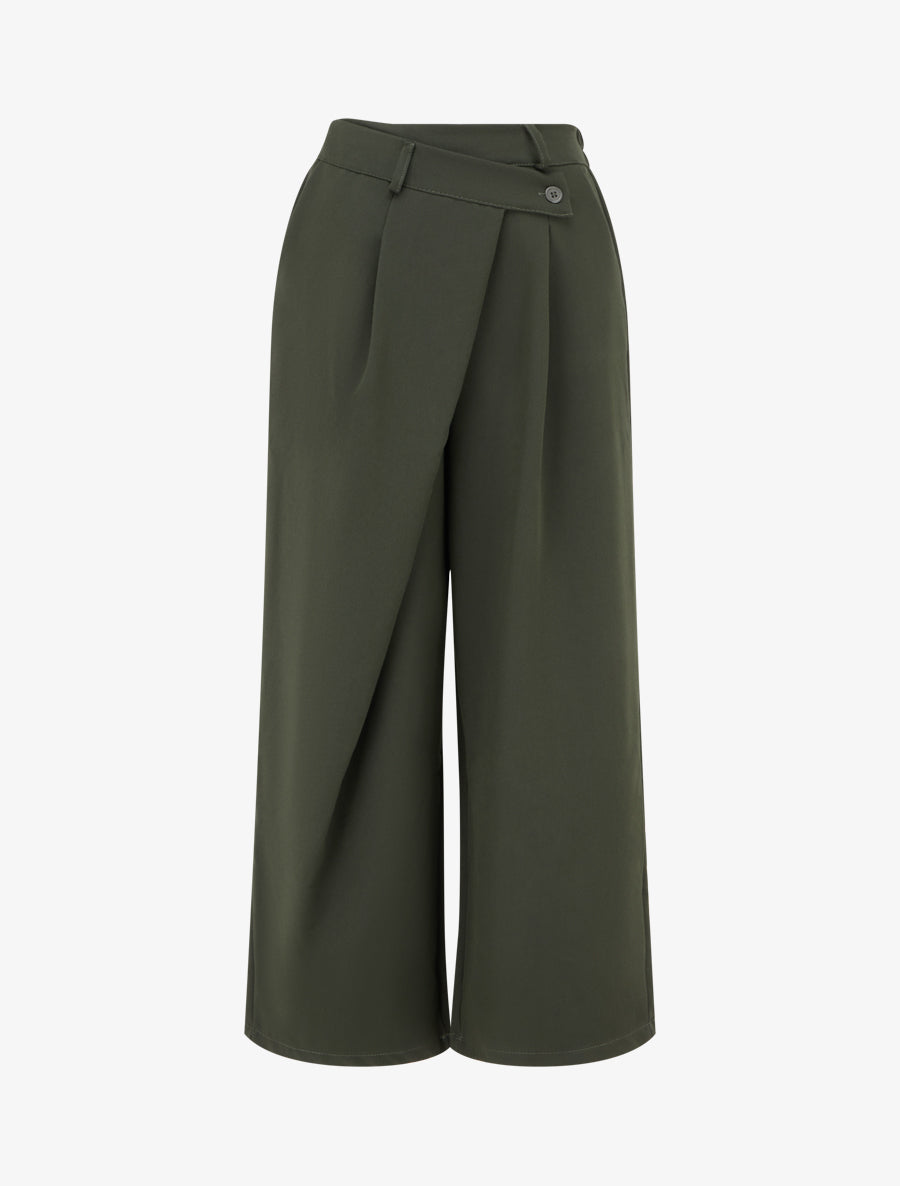 Gerade Hose mit hoher Taille und seitlichem Verschluss