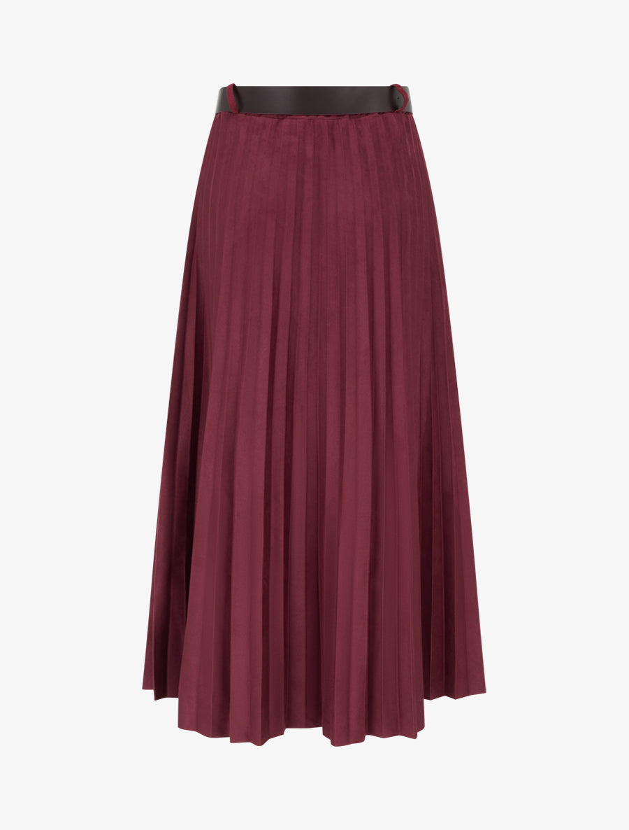 Langer plissierter Rock mit hoher Taille
