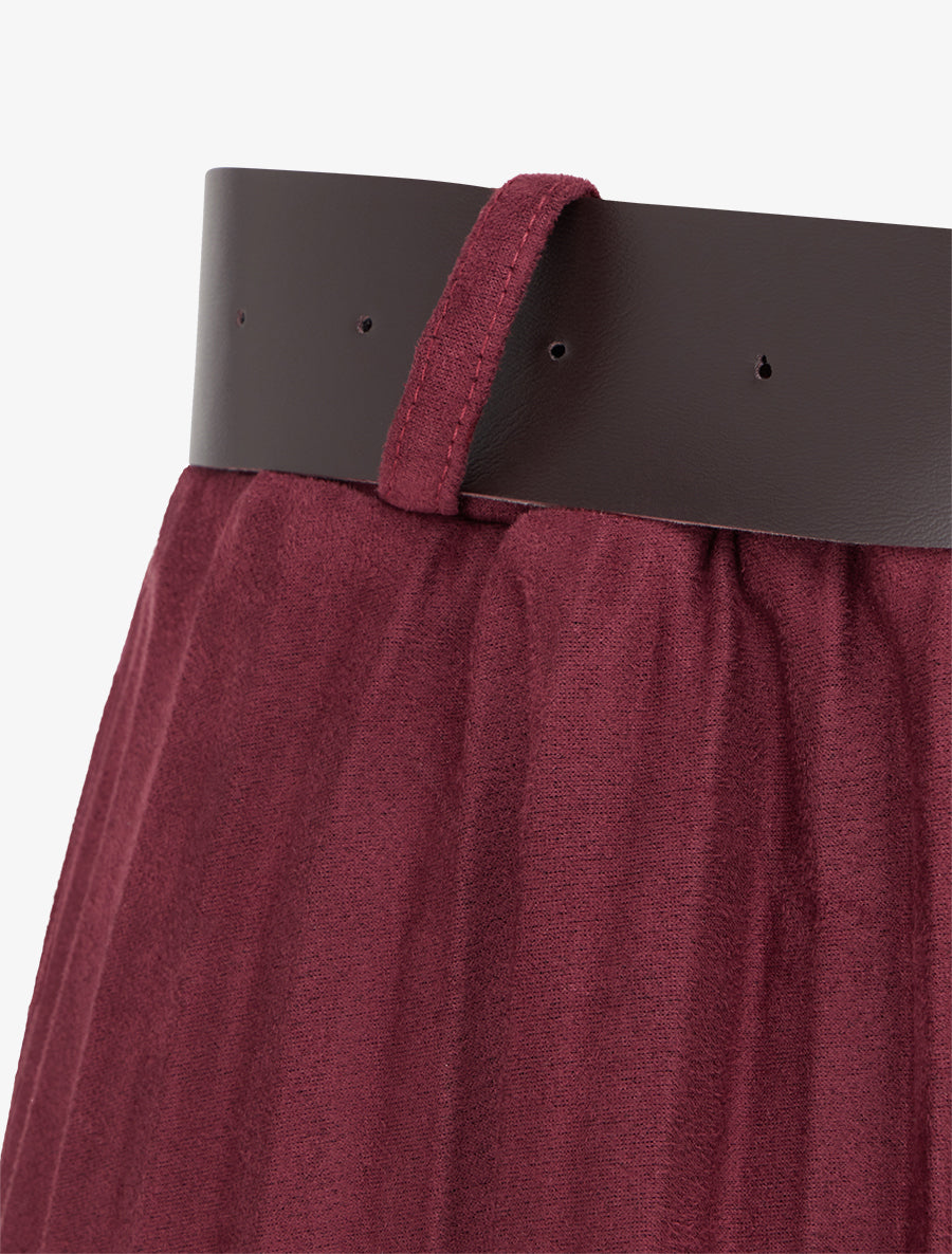 Langer plissierter Rock mit hoher Taille