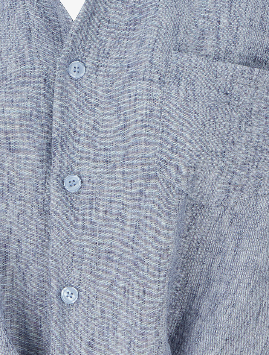 Fließende Bluse mit Stehkragen