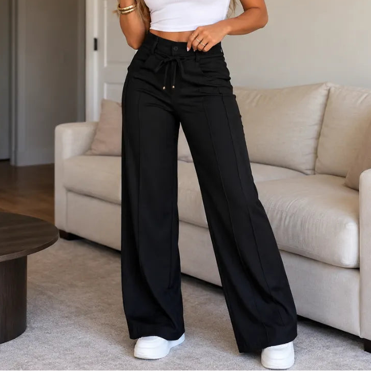 Palazzo-Hose Julie aus Eisseide-Jersey und Polyester