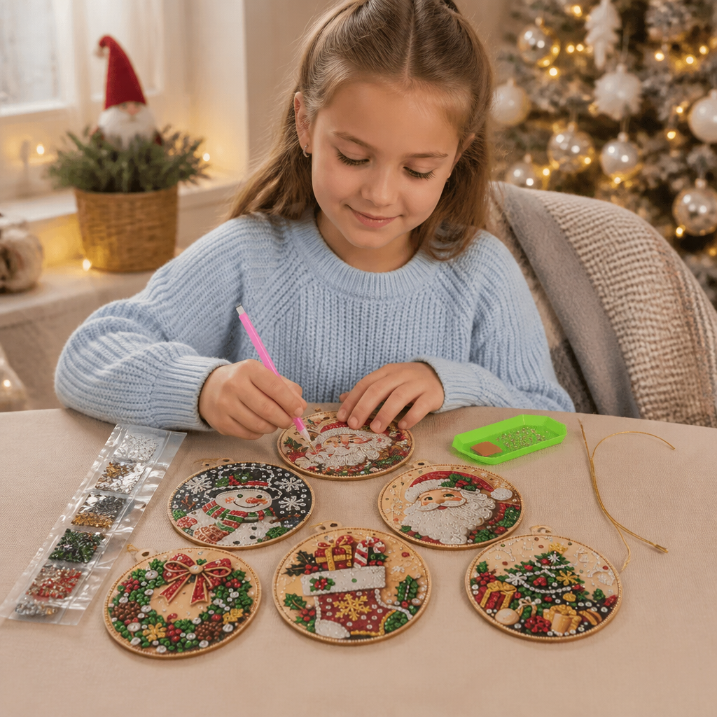 DIY Weihnachtsanhänger Diamond Painting Set – Festliche Baumschmuck