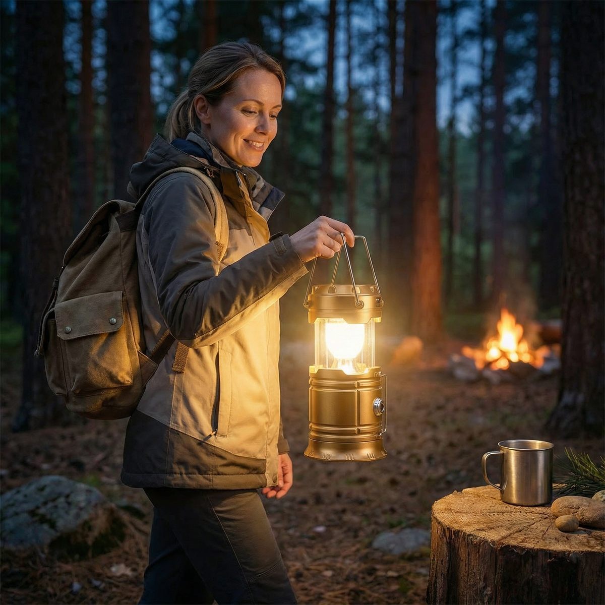 Wiederaufladbare Solar-Laterne mit USB – Tragbares LED-Licht für Outdoor und Notfälle