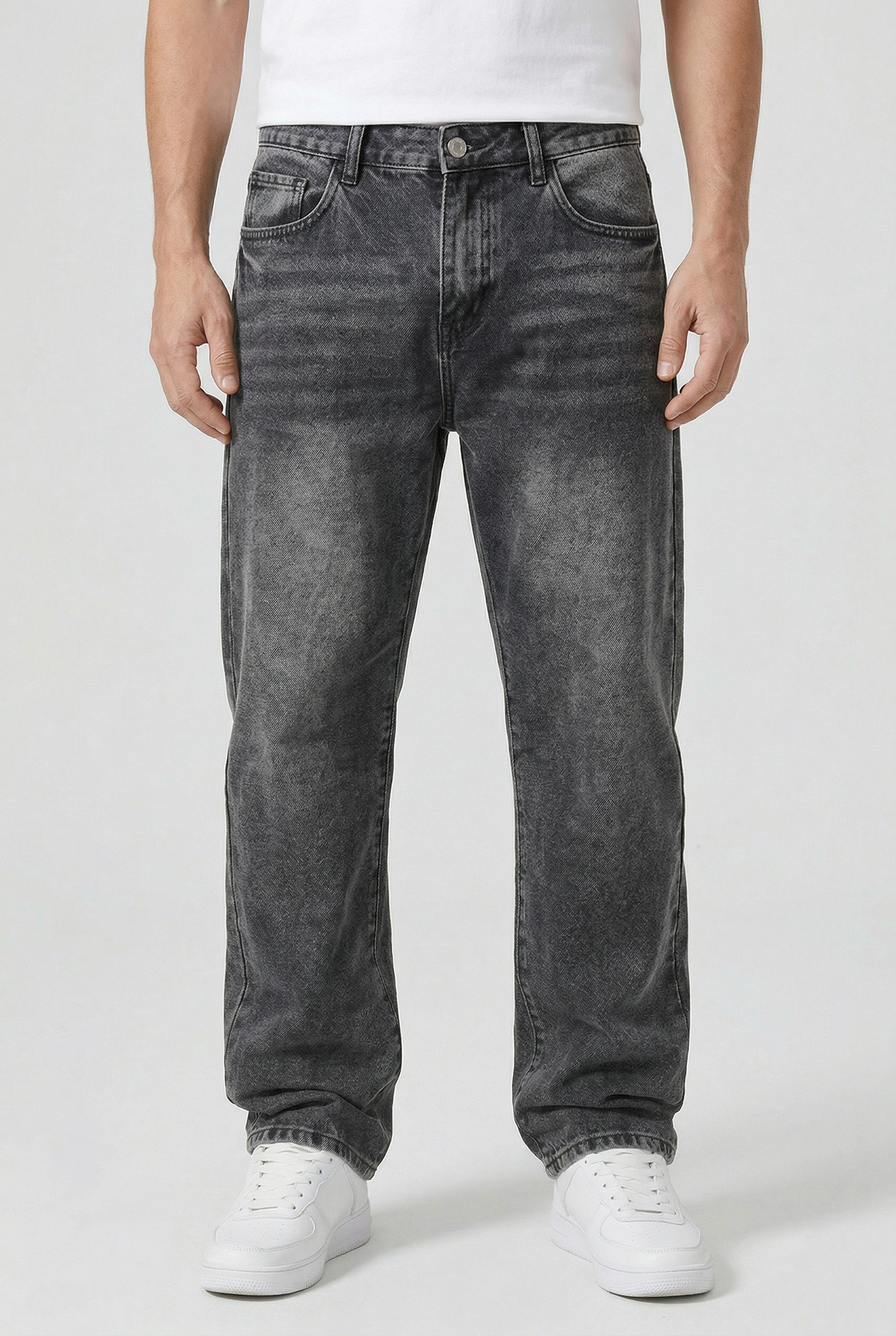 Herren-Jeans Loose Fit Straight Leg