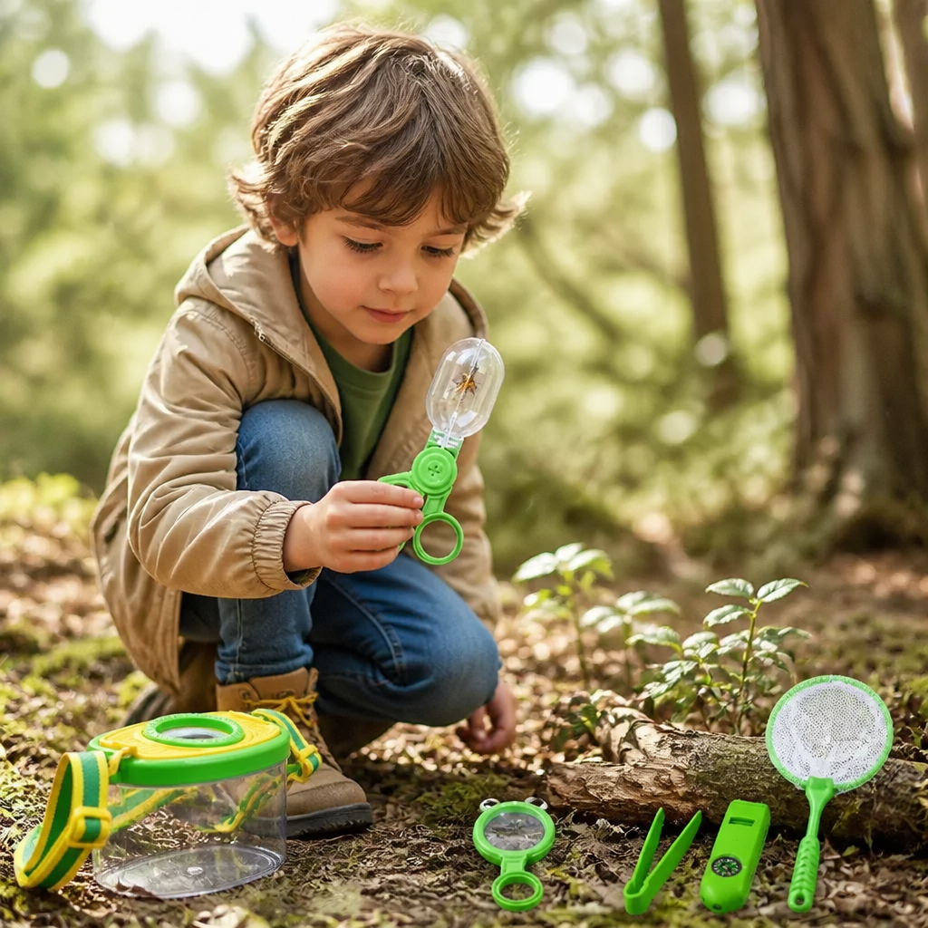 Kinder Outdoor Insektenbeobachtungs-Entdecker-Set mit Zubehör
